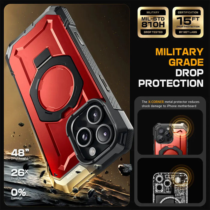 SUPCASE For iPhone 16 Pro Max Case with Camera Control Capture Button UB Grip Heavy Duty Rugged Magnetic Phone Case with Stand