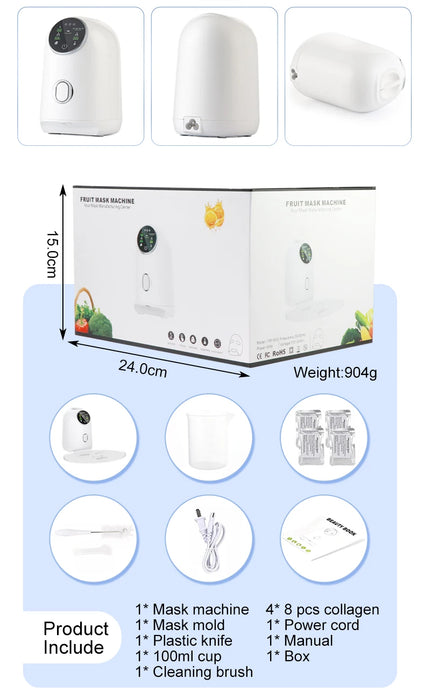 Face Mask Machine DIY Vegetable Juice Collagen Automatic Mask Maker Self-Make Natural Fruit Home Use Beauty Salon Mask Device