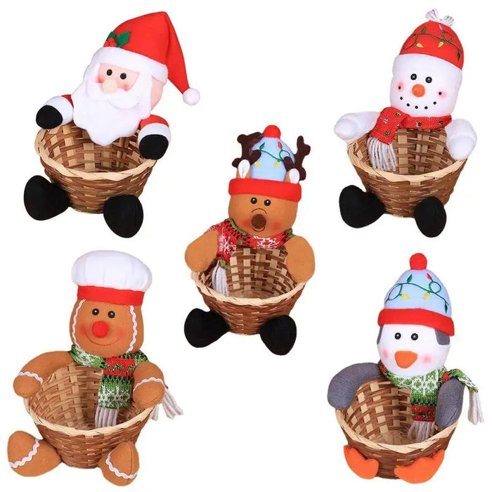 Christmas Candy Bowl Basket Christmas Table Decor Candy Holder