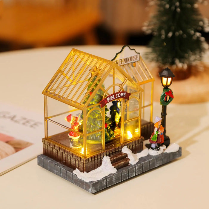 LED Collectible Christmas Scene Village House Buildings