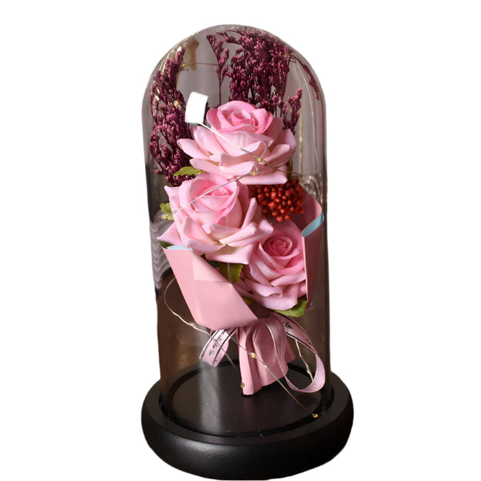 1pc Rose LED Eternal Flower Rose Artificial Flower Christmas Wedding Valentine's Day Birthday Gift Home Decor