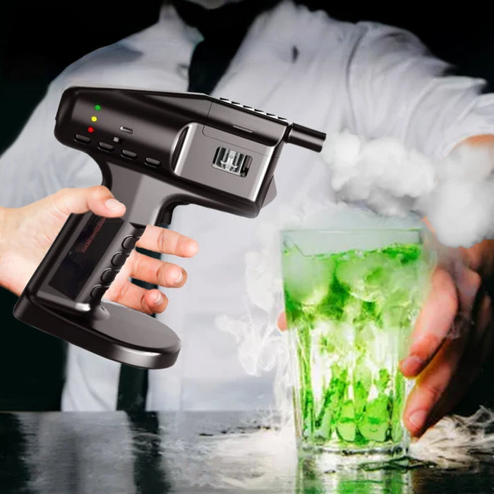 Cocktail Smoke Gun, Vapour Blaster Cocktail Bubble Smoke Gun with 5-Flavour Aroma Liquid and Edible Bubble for Food and Drink