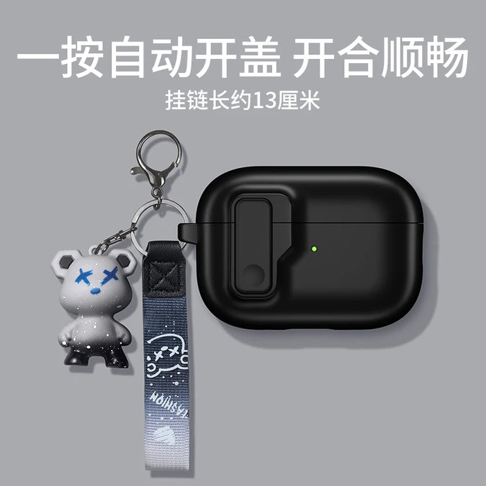 Protective Case For Airpods 4 Cover Luxury Earphone Cover Case For Apple Airpodspro2 3Air Pods Pro Shockproof Sleve With Hook 