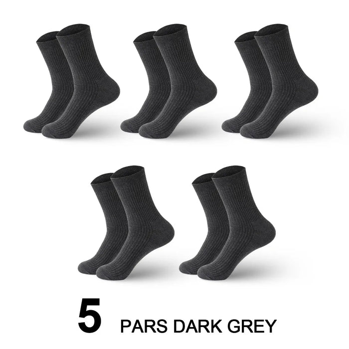 HSS Brand 5 Pairs/Lot Men‘s Socks Cotton Casual Business Stripe Socks Deodorant Breathable Black White Travel Winter Socks Man