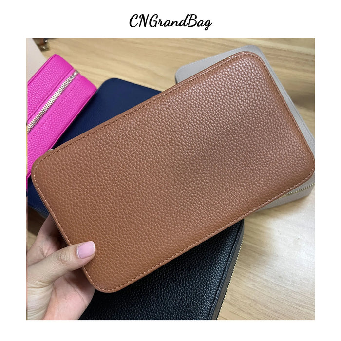 Personalized Emboss Gold Name Pebble Leather Jewelry Storage Box