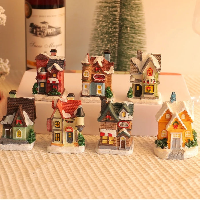 Mini LED Christmas Winter Village Houses Building Collection