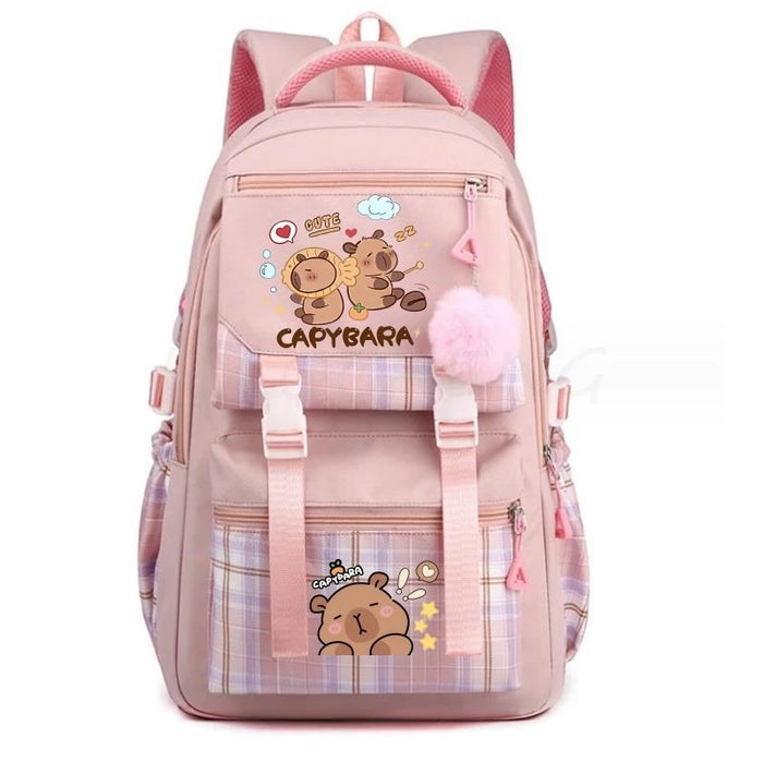 Backpack Lovely Capybara Print Women Laptop Computer Large Capacity School Backpacks for Girls Teenage Packsack 4 Color Gift