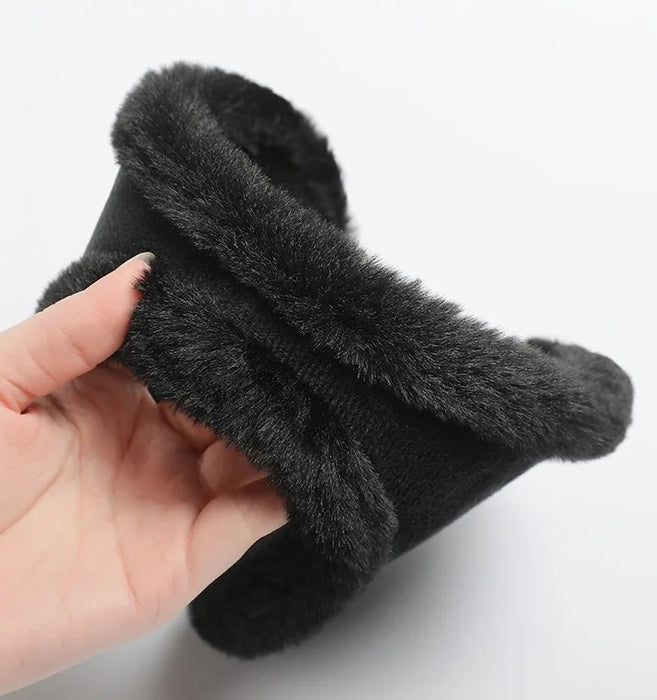 Warm Thicken Velvet Earmuffs Winter Outdoor Cycling Fleece Men Women Ear Cover Protector Plush Soft Ear Muffs Mask with Earpiece