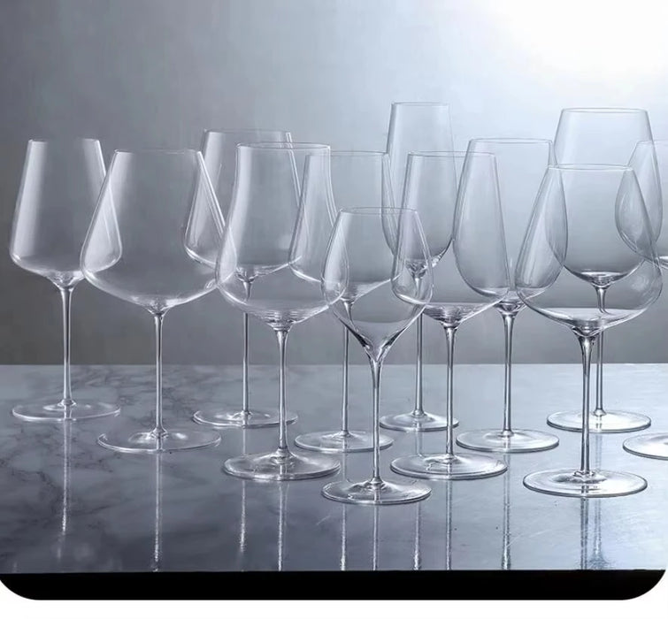 Ultra Thin Crystal Glass Goblet Sensory Oot-bellied Red Wine Glass Home Fine Stick Wine Burgundy Glass