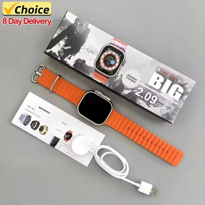 2025 New T900 Ultra Smartwatch 49mm 2.09" AMOLED Screen NFC Fitness Waterproof Watches for Man IWO Watch Ultra 9 Smart Watch Men