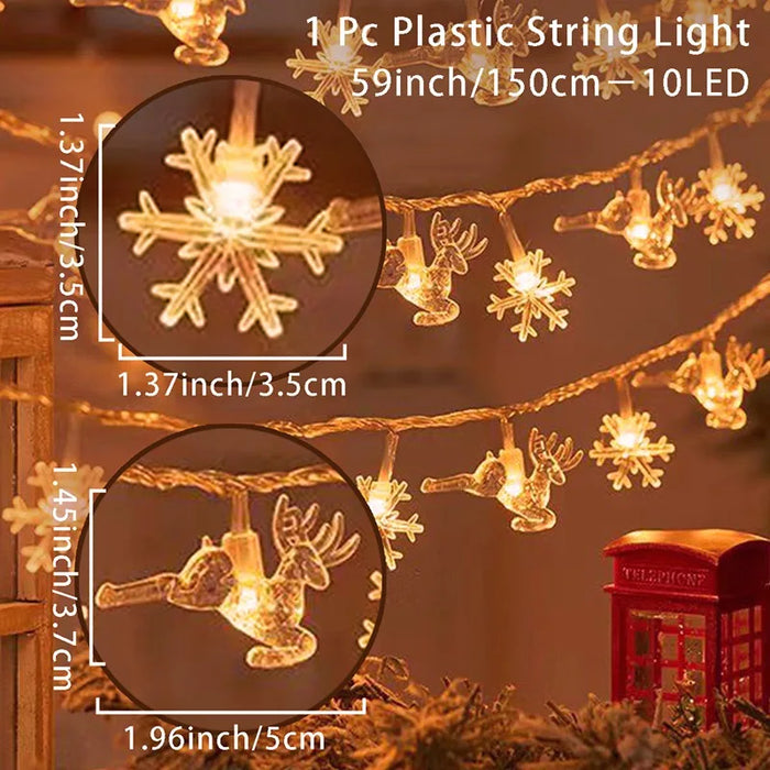 Christmas Santa Claus String Light Garland Xmas Tree Pendant