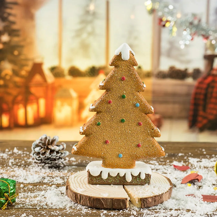 Vilead 15cm Resin Gingerbread Christmas Tree Figurines
