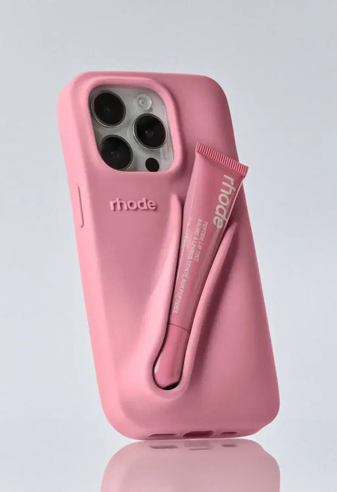 Autumn Edition New Rhode DIY Lipstick Lip Holder Soft Silicone Case for IPhone 16 15 14 13 12 11 Pro Max Plus Phone Stand Cover