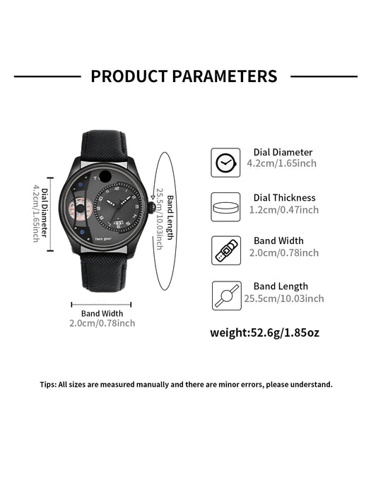 Set Gift Box for Men's Minimalist Business Watch Luxury Versatile Double Strap Detachable Watch Festival Gift
