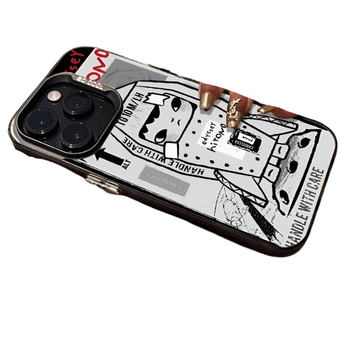 Cartoon Graffiti Hirono Phone Case For iPhone 16 Pro Max 15 14 13 Pro Max 16 Plus Hard Shockproof Matte Back Cover