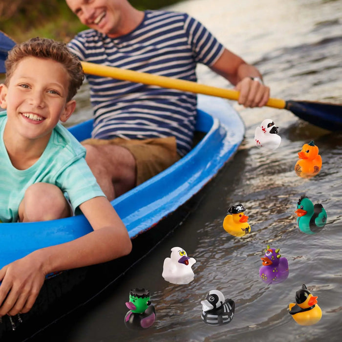 12/24/36PC Halloween Rubber Ducks, 2.5 Inch Halloween Ducks with Various Halloween Characters