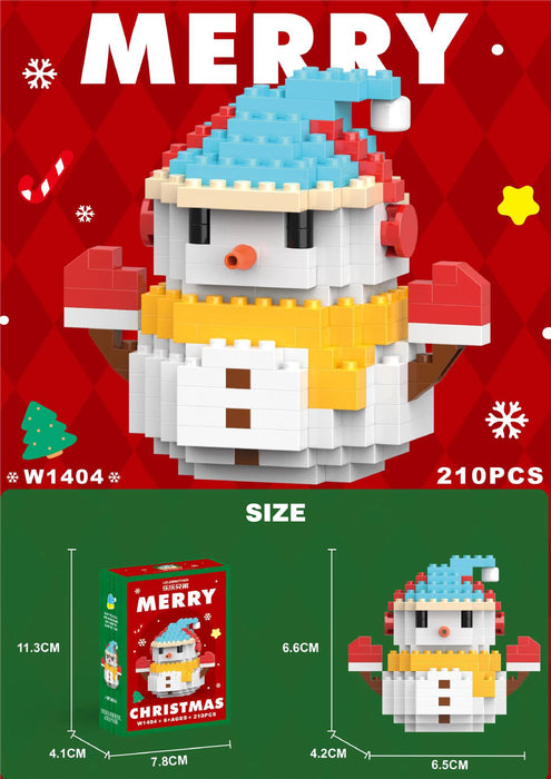 Christmas Gifts Micro Building Block Series Santa Claus Reindeer Puzzle Assembling Bricks Table Decoration Toys Children Kids