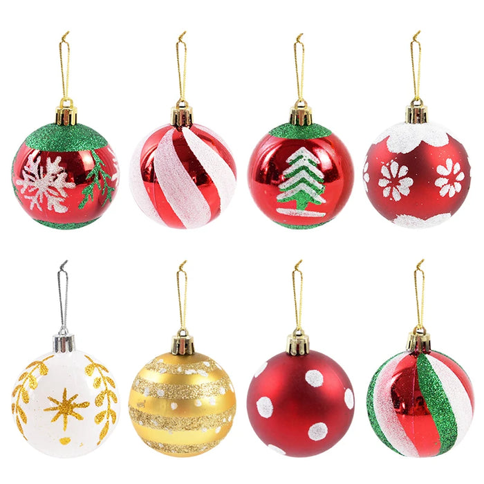 6Pcs/box 6cm Christmas Ball Ornaments Tree Hanging Pendant Christmas Decorations