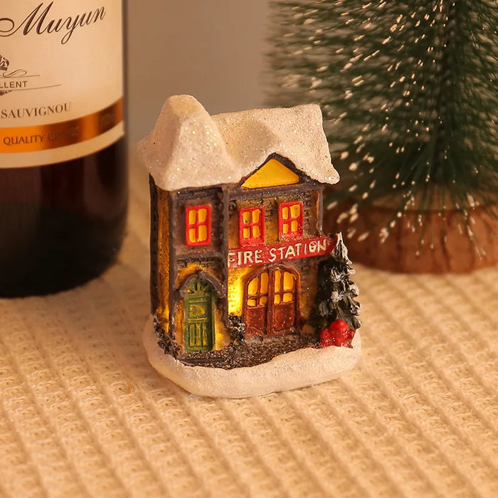 Mini LED Christmas Winter Village Houses Building Collection