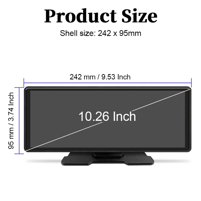 10.26 Car Mirror Radio Multimedia Video Player Universal Wireless Carplay Android