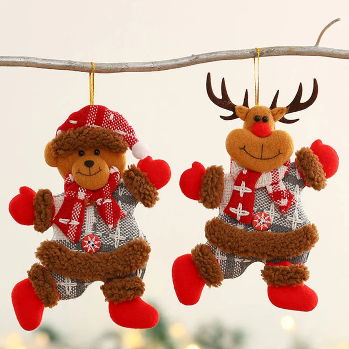 Christmas Santa Snowman Deer Doll Decoration