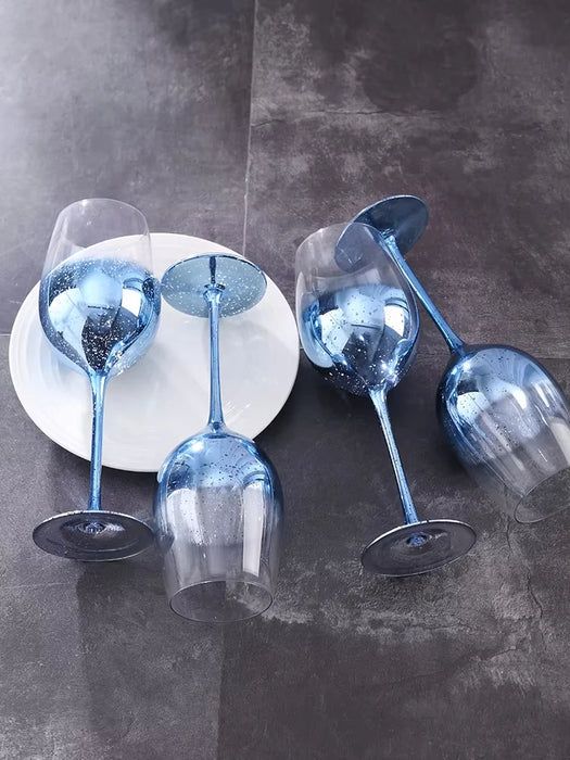 Starry Sky Crystal Glass Tall Wine Glasses Home High-value Light Luxury Internet Celebrity Party Grape Champagne Glasses Set