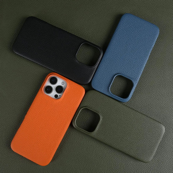 Luxury Magnetic Magsafe Genuine Leather Case For iP 16 Pro Max 15 14 13 12 11 Phone Cases Back Cover
