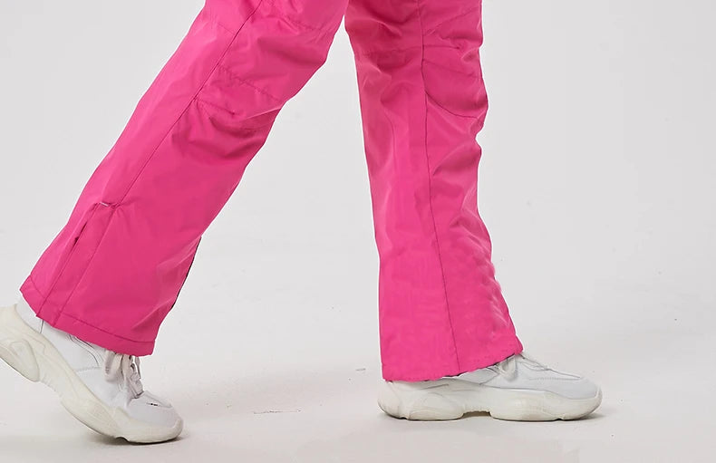 Ski Pants Women Thick  Waterproof Winter Snow Pants Breathable Overalls