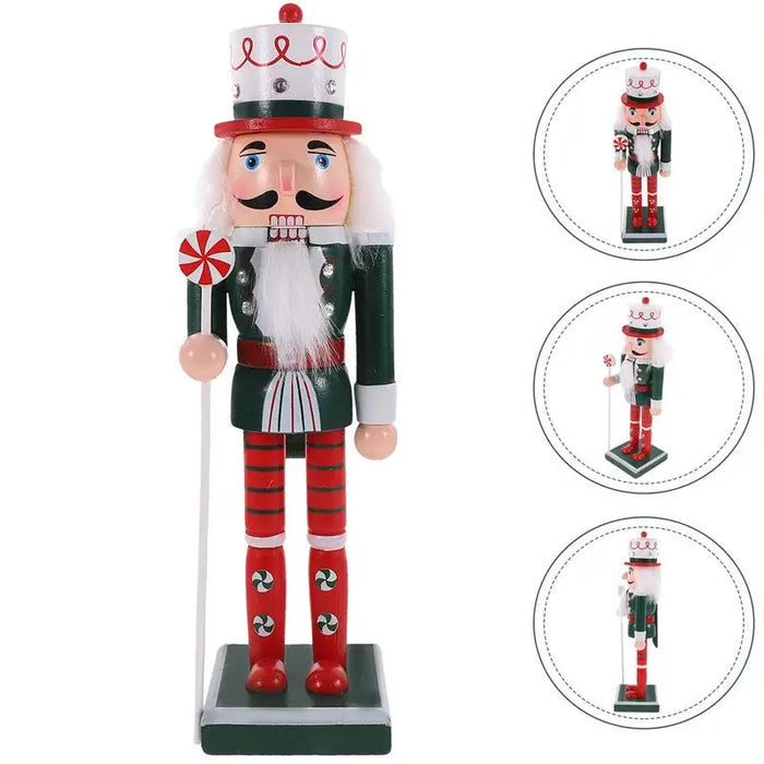 Christmas Nutcracker Figure Soldier Wooden Vintage Puppet Creative Handicrafts Gift