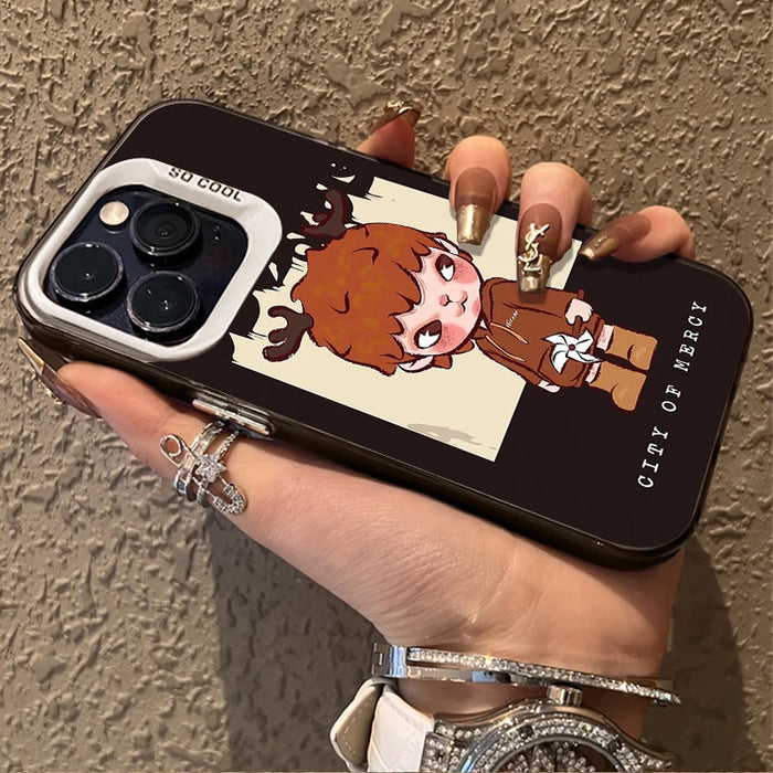 Cartoon Balloon Dinosaur Hirono Phone Case For iPhone 16 Pro Max 15 14 13 Pro Max 16 Plus Hard Bumper Back Cover