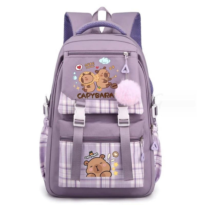 Backpack Lovely Capybara Print Women Laptop Computer Large Capacity School Backpacks for Girls Teenage Packsack 4 Color Gift