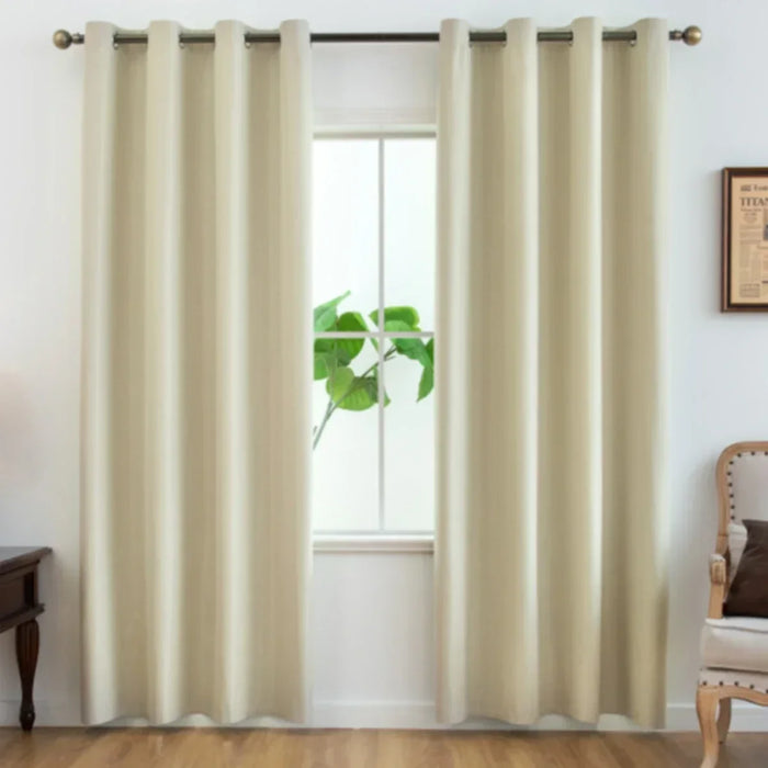 2pcs Blackout Thermal Curtains With Coating Insulated Liner, Window Curtains for Bedroom, Living Room, Dining Room, Home Decor