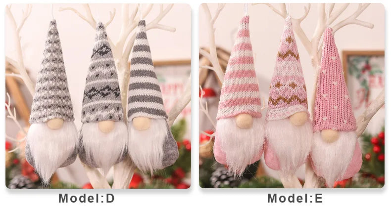 3pc Faceless Doll Knitted Hat Gnome Doll Gifts Xmas Merry Christmas Decorations