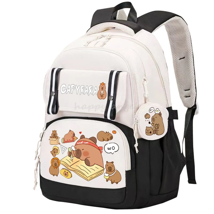 Cute Capybara Backpacks Mochilas aestethic Backpacks for Teenager Canvas Laptop Backpack School Student Kawaii Bag Best Gift