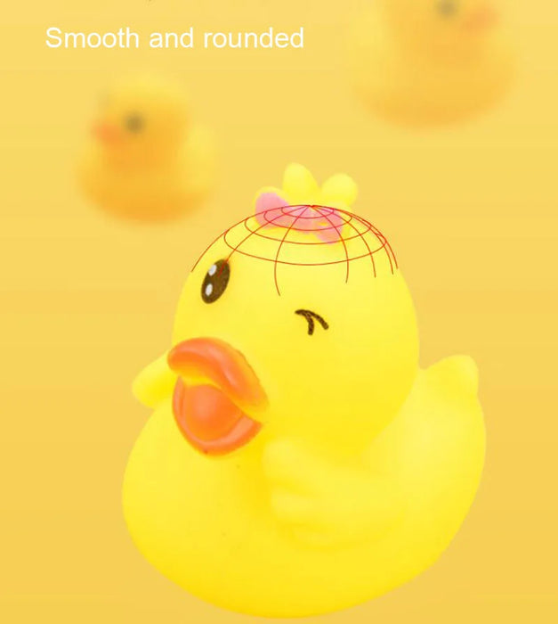 1pcs Yellow Baby Duck Rubber Bath Toys for Toddler