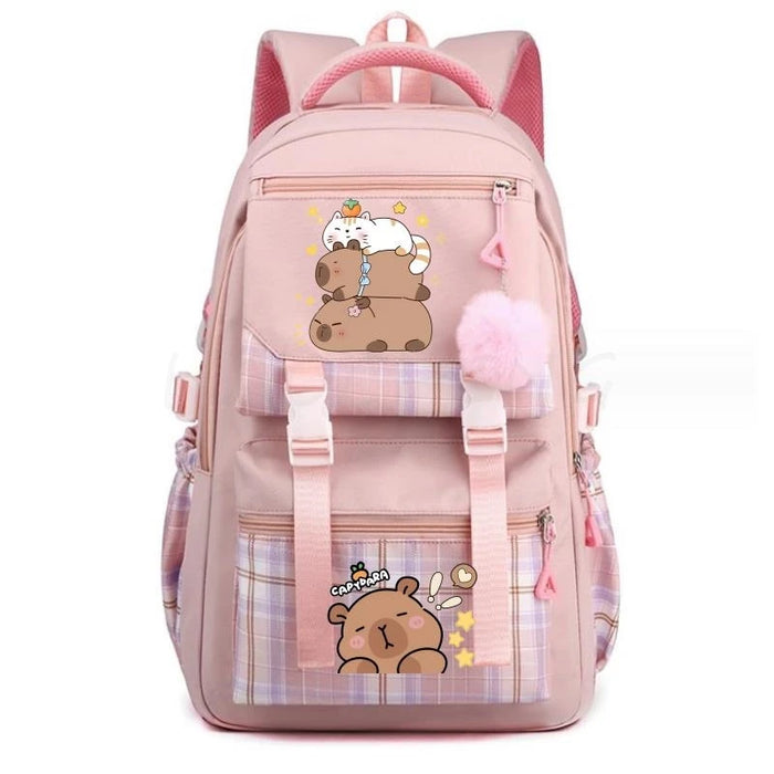 Backpack Lovely Capybara Print Women Laptop Computer Large Capacity School Backpacks for Girls Teenage Packsack 4 Color Gift