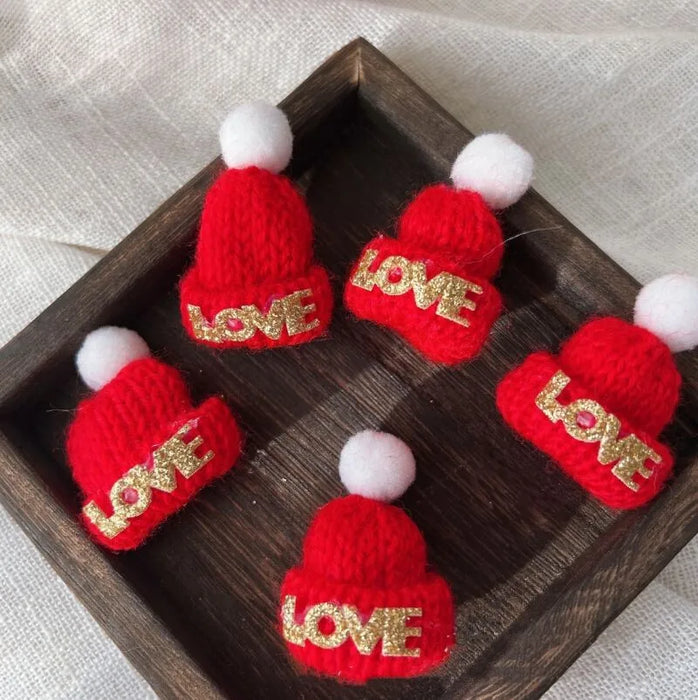 1pcs Mini Christmas Wine Bottle Covers Santa Hats Scarf