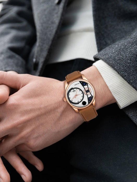 Set Gift Box for Men's Minimalist Business Watch Luxury Versatile Double Strap Detachable Watch Festival Gift