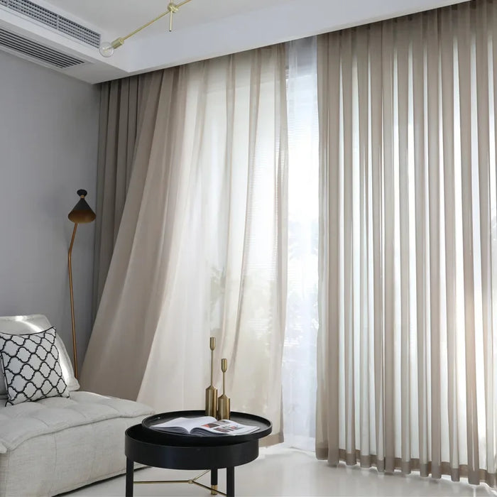 1Pc  Super Soft Chiffon White Tulle Sheer Curtains for Living Room Lining Bedroom Window Decor
