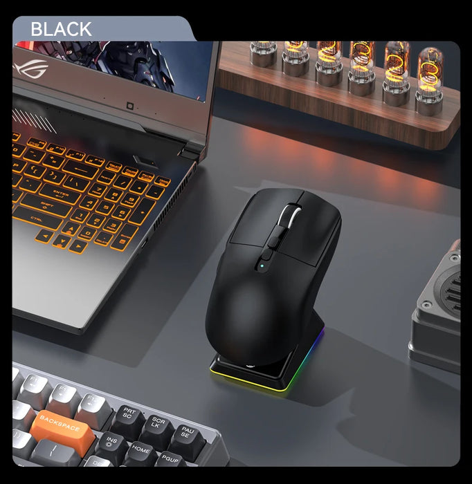 Attack Shark X6 PAW3395 Bluetooth Mouse,Tri-Mode Connection,RGB Touch Magnetic Charging Base