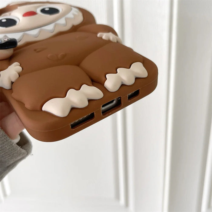 3D Cute Animal Rabbit Elf Creative Soft Silicone Phone Cases For iPhone 16 15 Pro Max 12 13 14 Plus Shockproof Cover