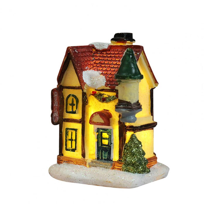 Resin Christmas House Figurine Tiny Resin House Village Miniature