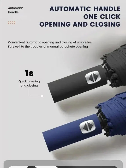 12 Bone Black Glue Fully Automatic Folding Umbrella