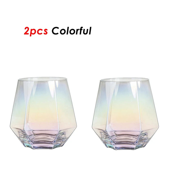 Nordic Diamond Shape Glass Water Kettle with Natural Wood Ball Lid Clear Cold Water Jug Juice Beverage Pitcher Home Drinkware