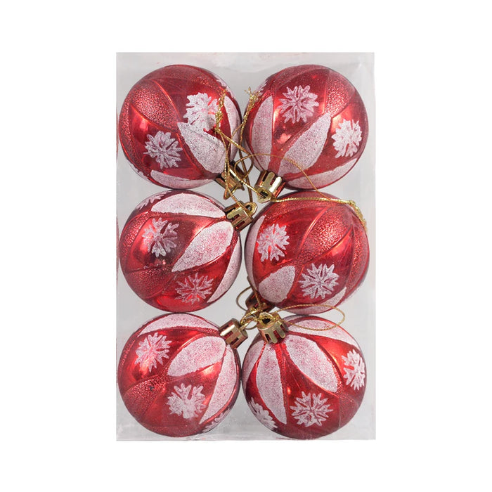6Pcs/box 6cm Christmas Ball Ornaments Tree Hanging Pendant Christmas Decorations