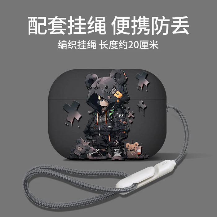 For AirPods 4 2024  pattern wireless earphone frosted shell protective case suitable for Airpods 4 Pro 1 2 3  wholesale 