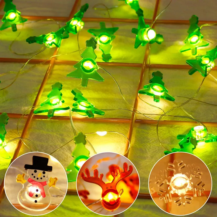Christmas Santa Claus String Light Garland Xmas Tree Pendant