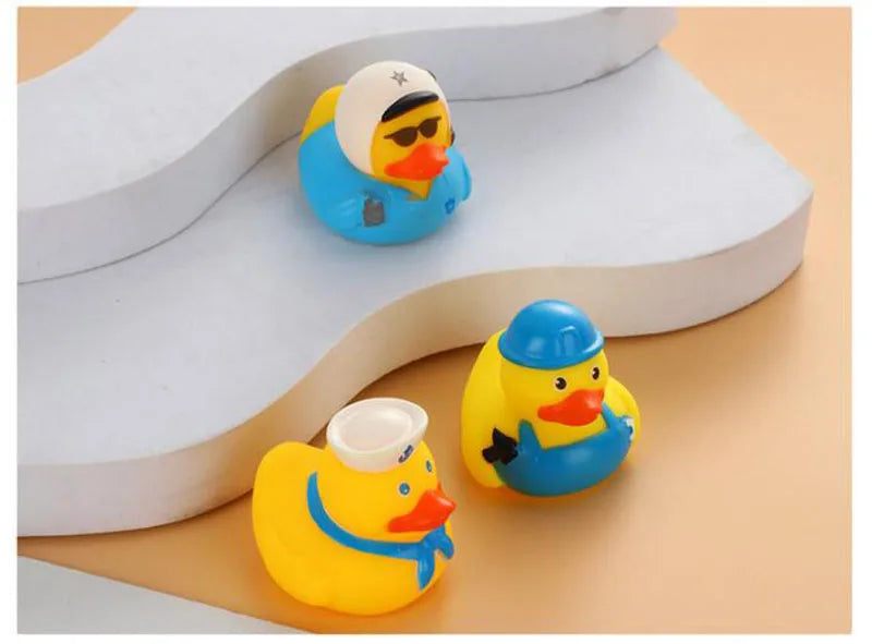 1pcs Yellow Baby Duck Rubber Bath Toys for Toddler