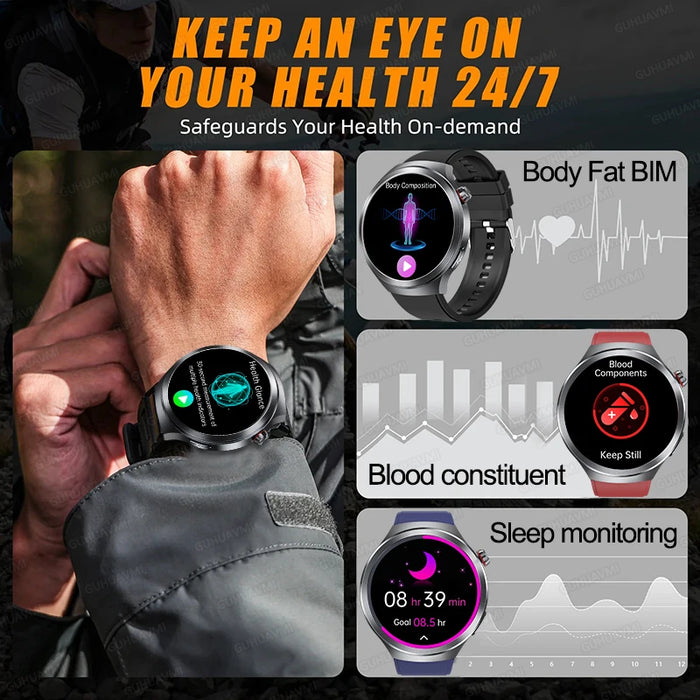 2025 New Micro Physical Examination ECG SmartWatch Blood Pressure Emotional Detection Fatigue Monitoring Smartwatch