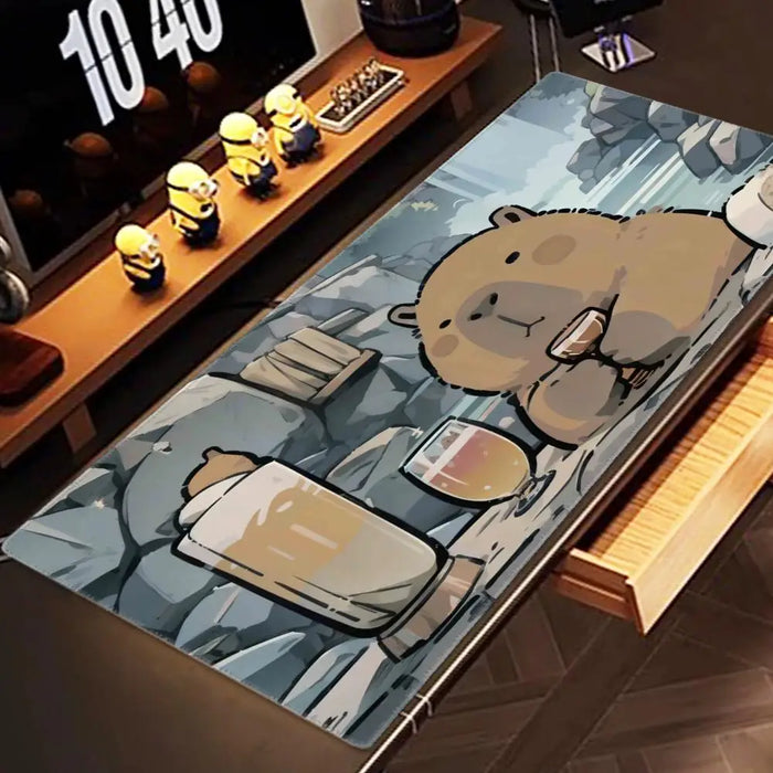 CUTE Capybara Mousepad INS Tide Round Keyboard Mat Table Mat Students Cabinet Gamer Desktop Mousepad Cup Mats Deskpad Home